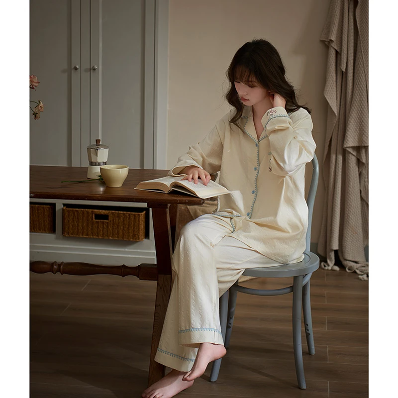思莉太太【快乐续期】睡衣女春秋季2025新款纯棉大码气质甜美家居服