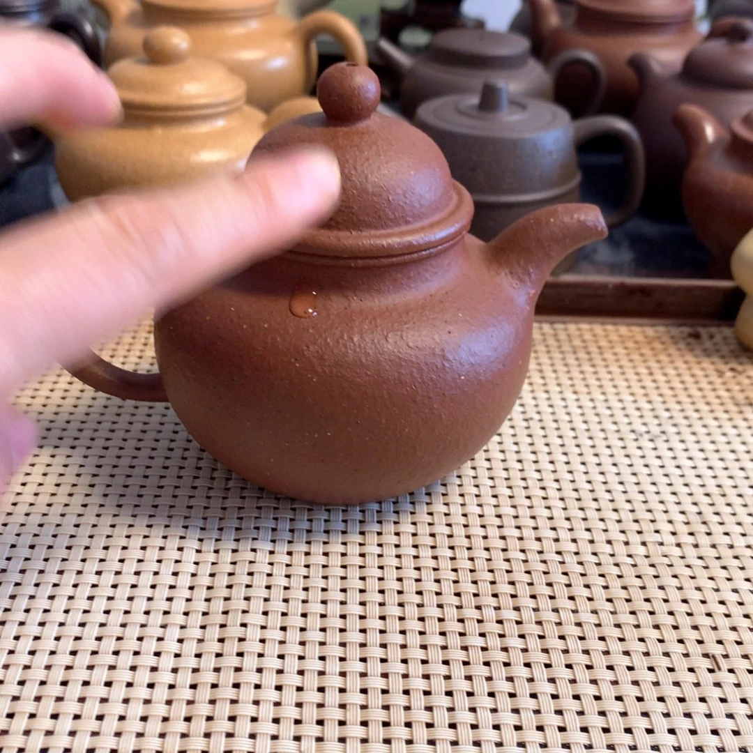 茶壶紫砂宜兴原矿老朱泥260cc