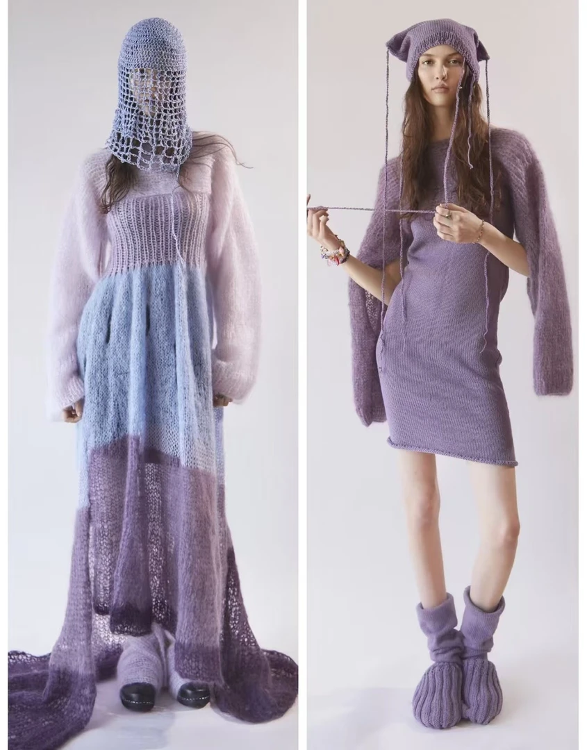 新号首播，针织马海毛段染渐变手工编织DIY亲肤柔软各种毛线