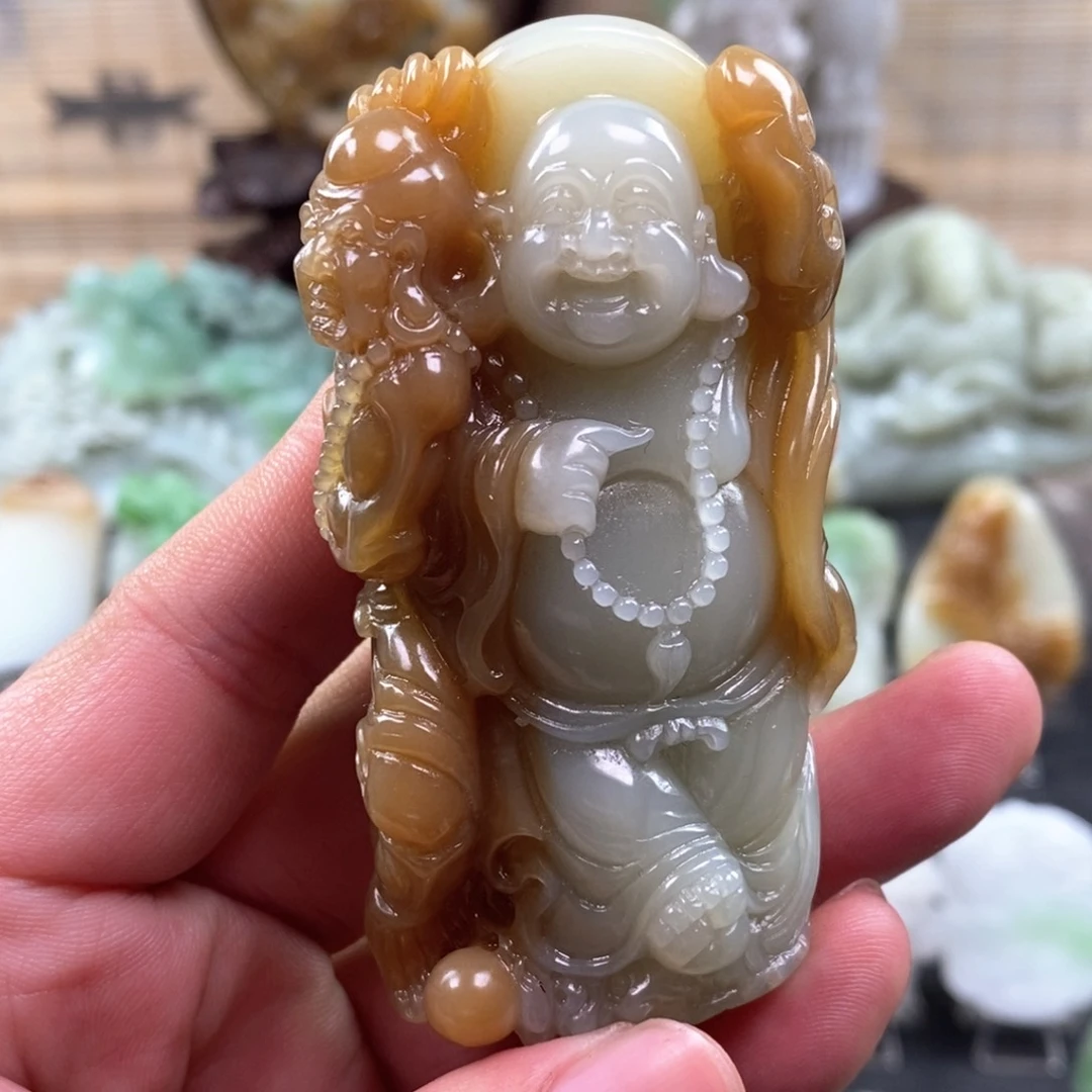 和田玉颈饰未镶嵌丛***方