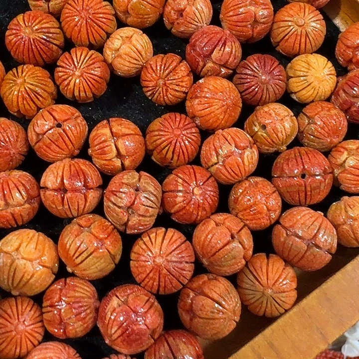 玛瑙/玉髓合金珠宝半成品一颗12mn原枝并蒂莲