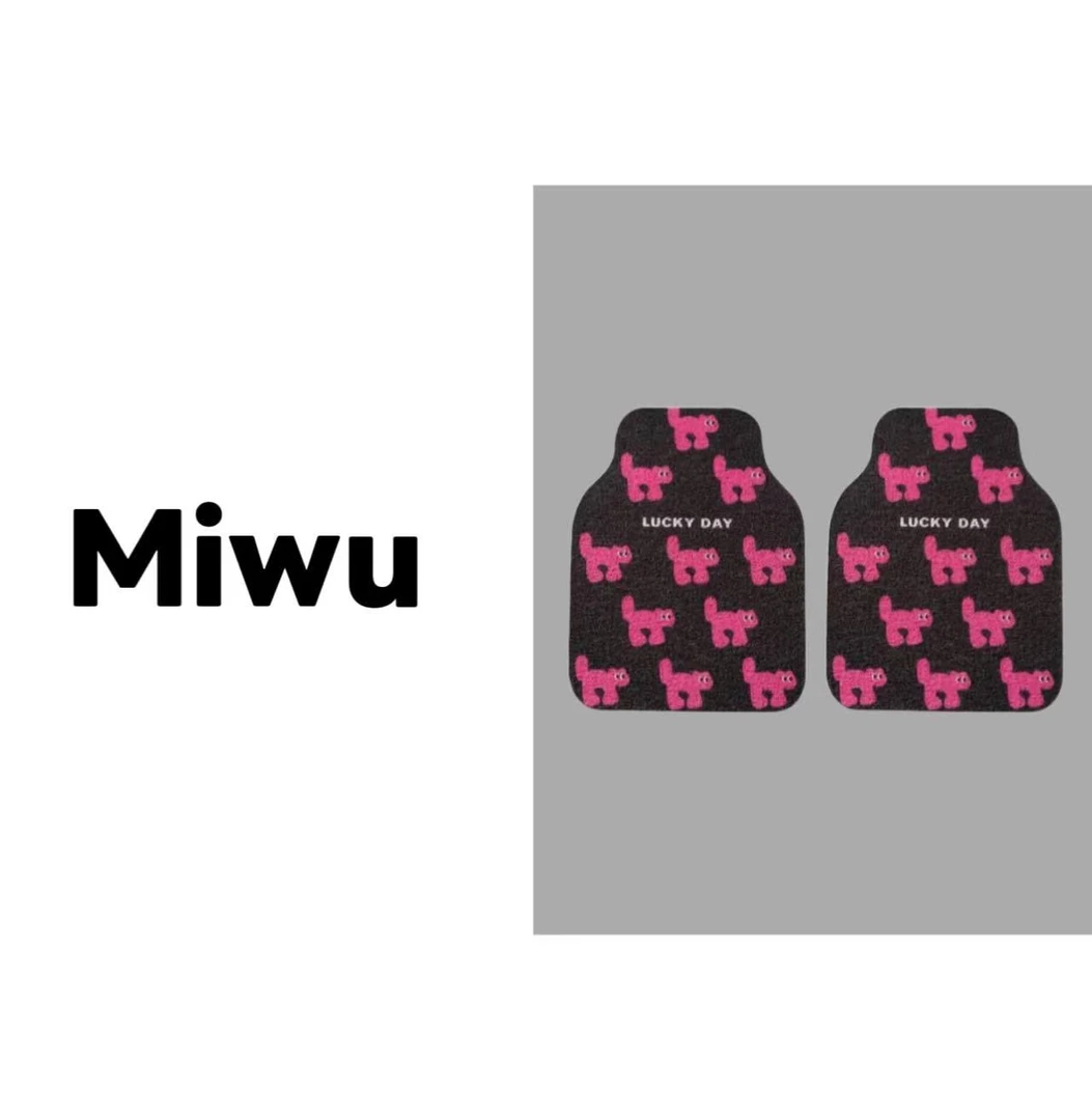 B096 可爱卡通汽车主驾驶黑粉小猫双前排