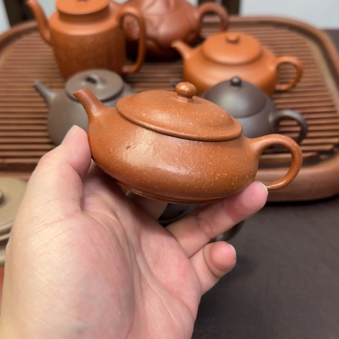 茶壶紫砂粗砂红降坡宣炉