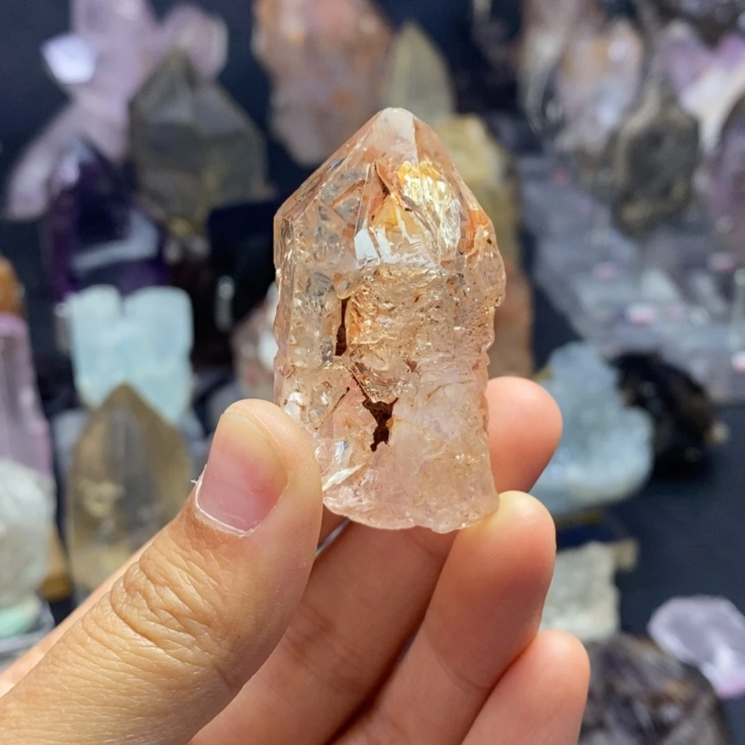 紫晶摆件未镶嵌马岛红泥