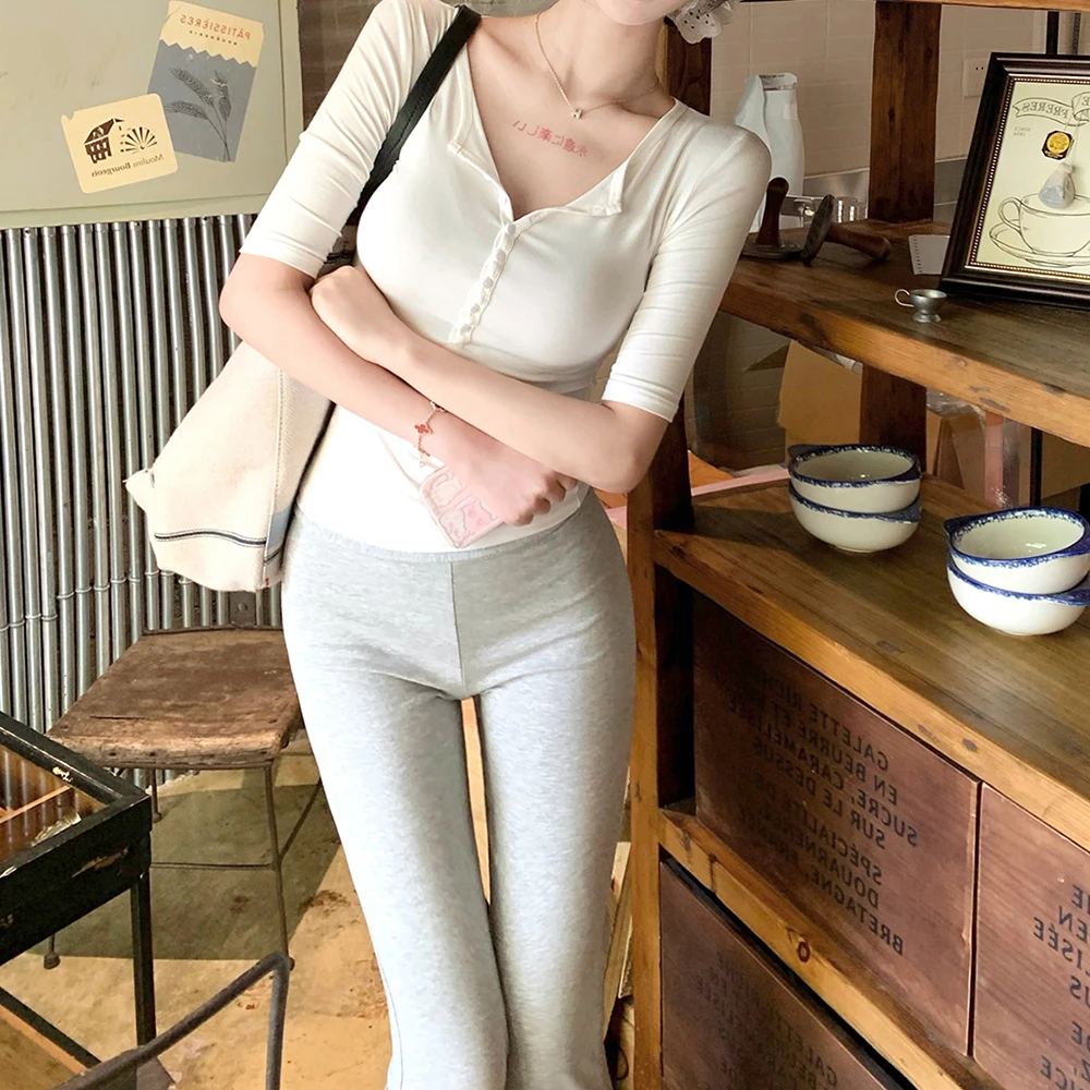 【神仙版型】2025新款正肩短袖T恤女夏修身显瘦中袖掐腰上衣