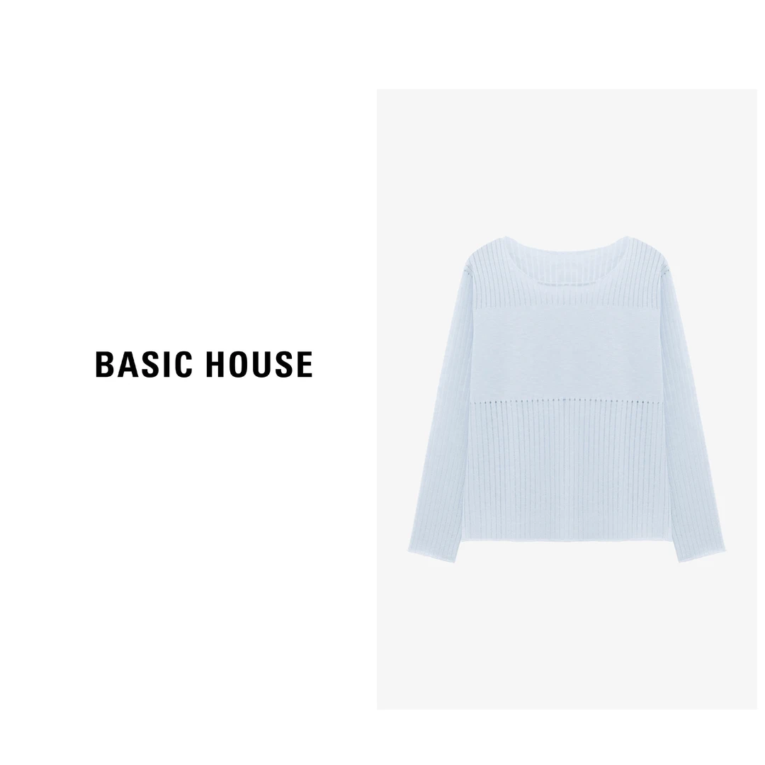 Basic House/百家好夏季温婉千金洋气衣服休闲针织衫-B0625B54112