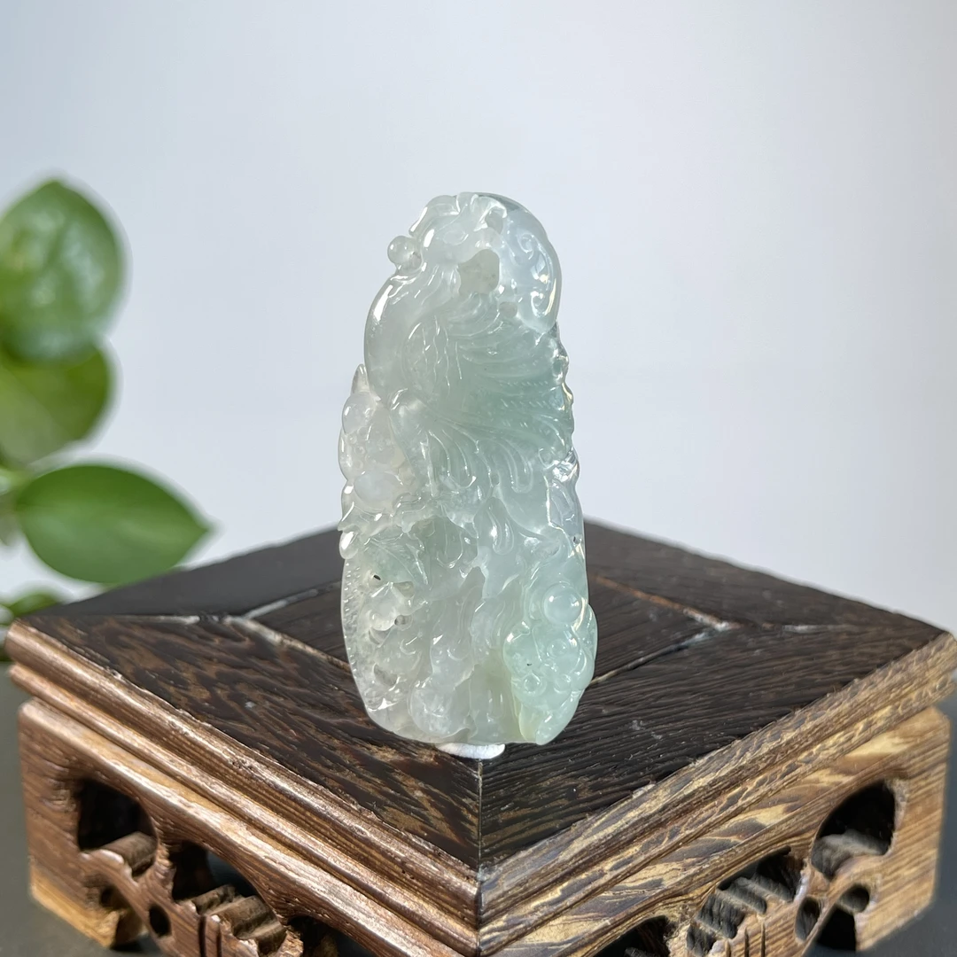 JCA27-121 天然缅甸A货翡翠  凤牌