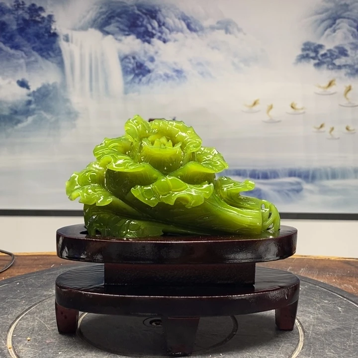 陪***海石材岫岩玉山水画欣赏
