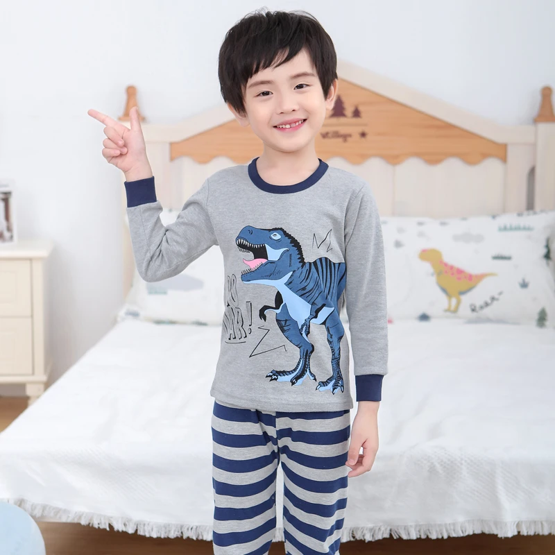 儿童内衣春秋纯棉薄款男童女童秋衣秋裤套装中大童打底睡衣家居服