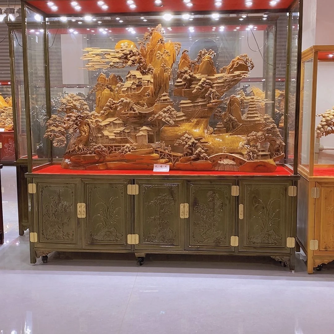 金丝楠檐**啄金丝楠小叶桢楠摆件