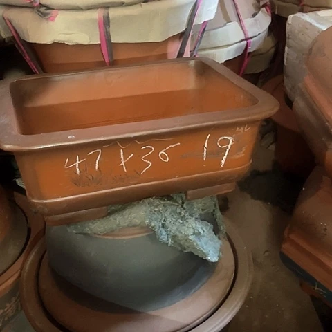 紫砂花盆长方盆一个