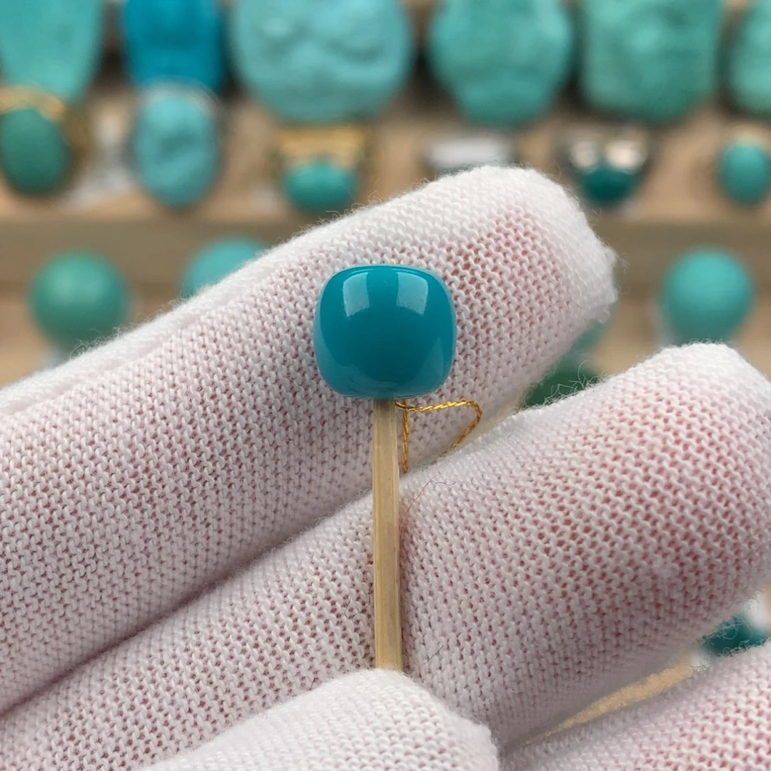 绿松石配饰未镶嵌老型卡9*8.5