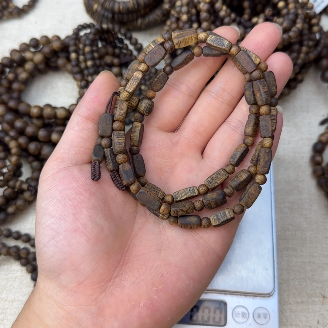 沉香碎屑沉香+5mm版头多圈