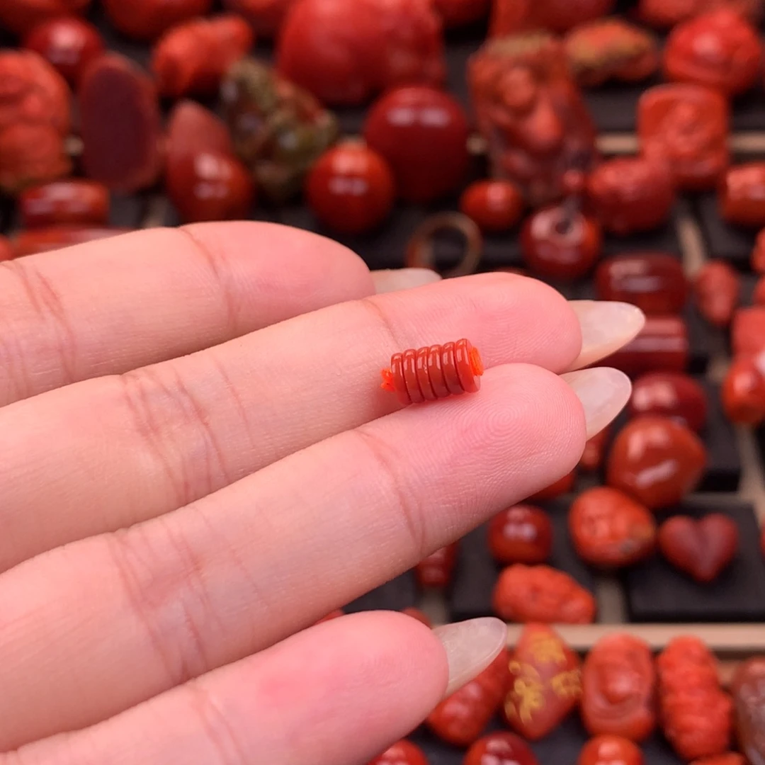 南红玛瑙南红川料原矿直切隔片5.2mm未镶嵌