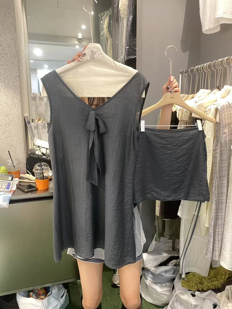 韩国东大门正品女装时尚两件套连衣裙070228（NO退NO换）