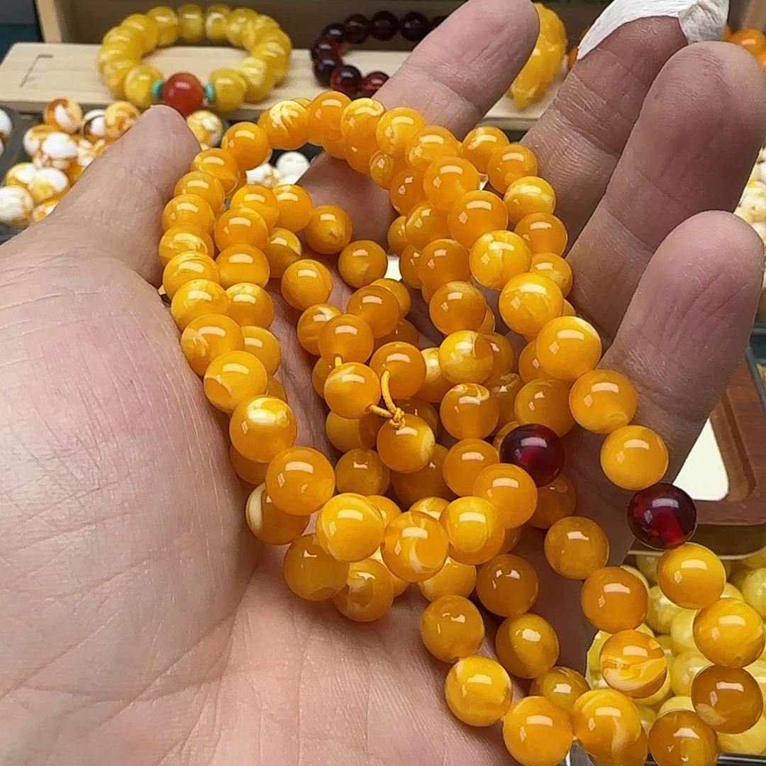 杨***子精品老蜡素串一套