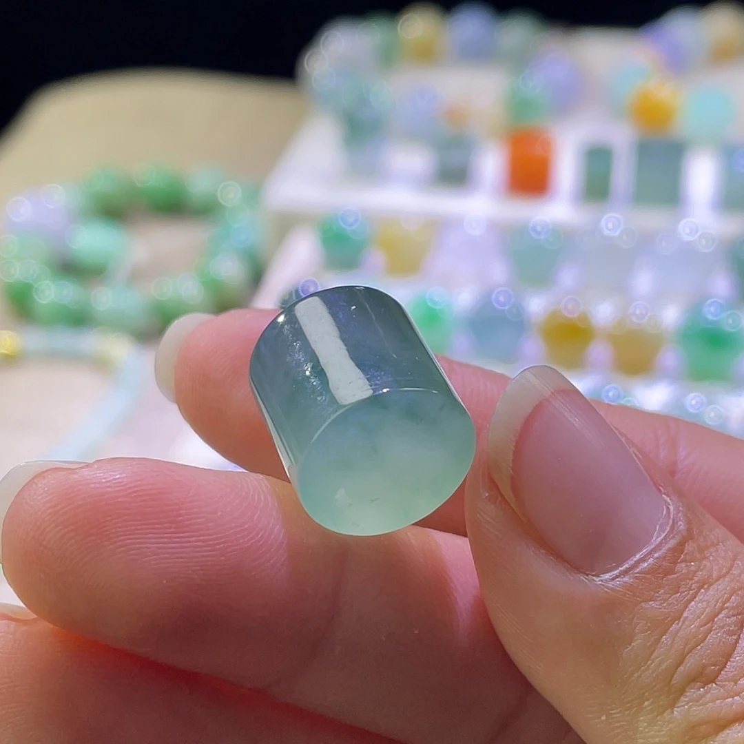 散珠翡翠展示勿拍缅甸翡翠a货卡13+冰桶