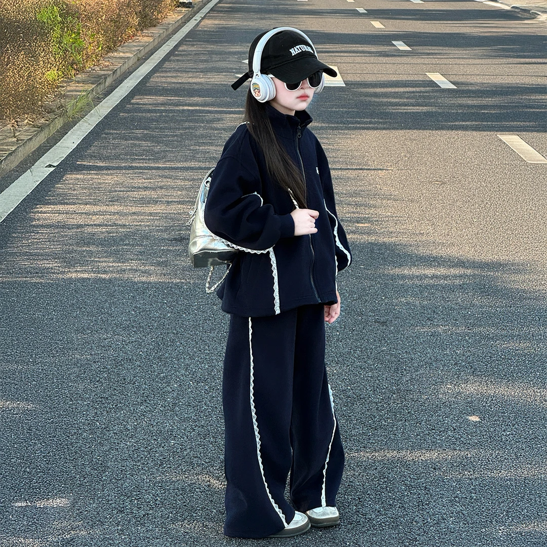 女童秋季套装2025新款女大童韩系早秋穿搭运动秋装儿童洋气两件套