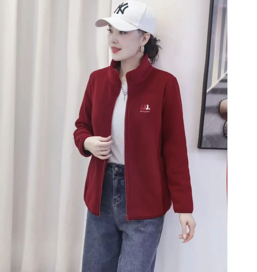 《专柜品质》S秋冬新款时尚洋气百搭气质休闲宽松女士加厚立领外套