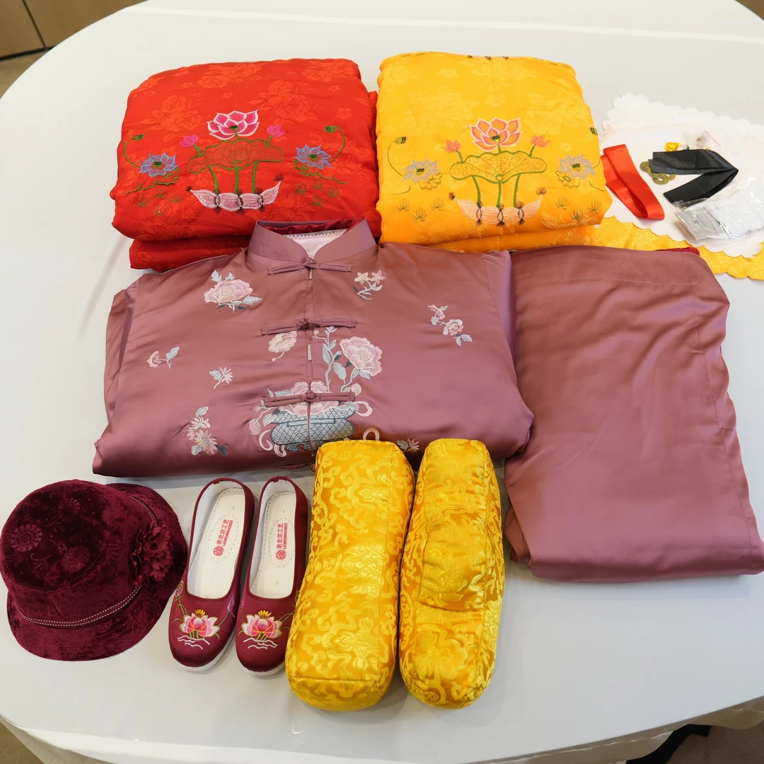 秋叶苏绣短款一套