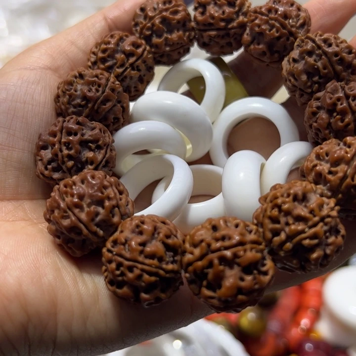 核桃手串/手链大白戒指