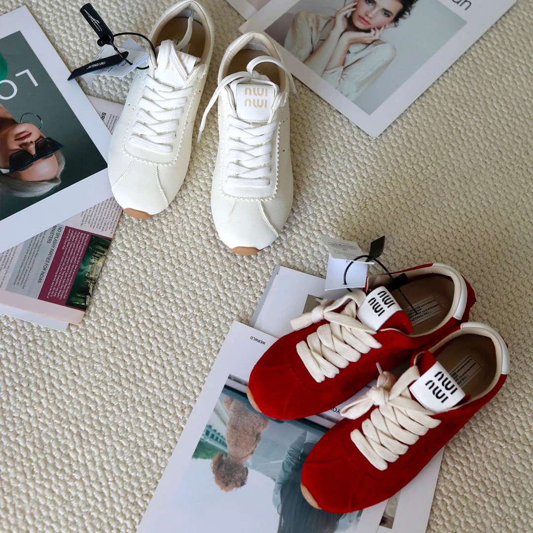 羊皮阿甘鞋经典百搭休闲女鞋系带透气潮流时尚女板鞋