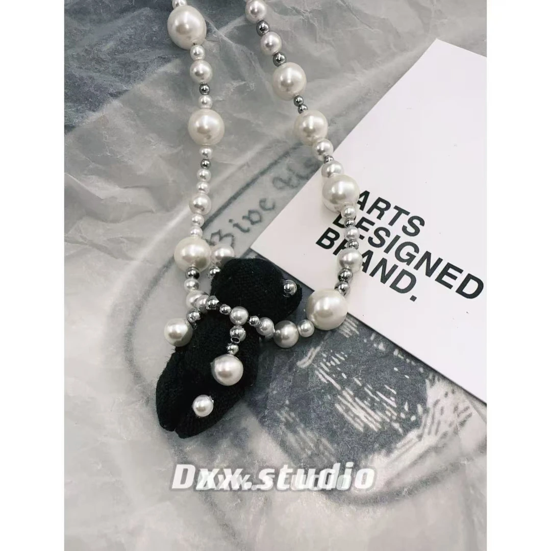 铜合金仿珍珠项链 DXX小晰饰品-新品-【小黑熊】项链41032