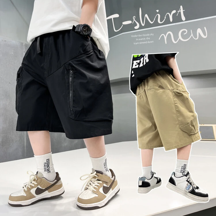 男童短裤夏季新款工装风儿童宽松裤子中大童装薄款男孩嘻哈五分裤