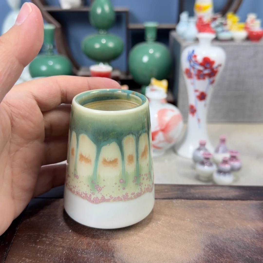 陶瓷手工小花器摆件