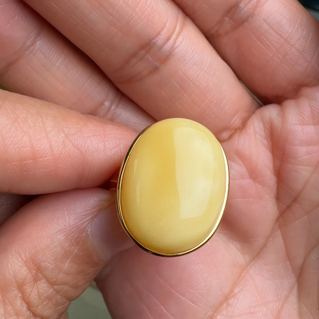 定制蜜蜡银S925镀金镶嵌无优化无烤色无补胶无覆膜无辐照无煮蜜