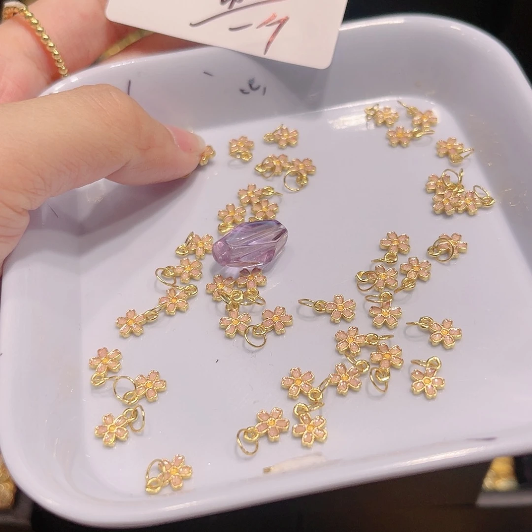 水晶珠宝半成品银S925镀金镶嵌27