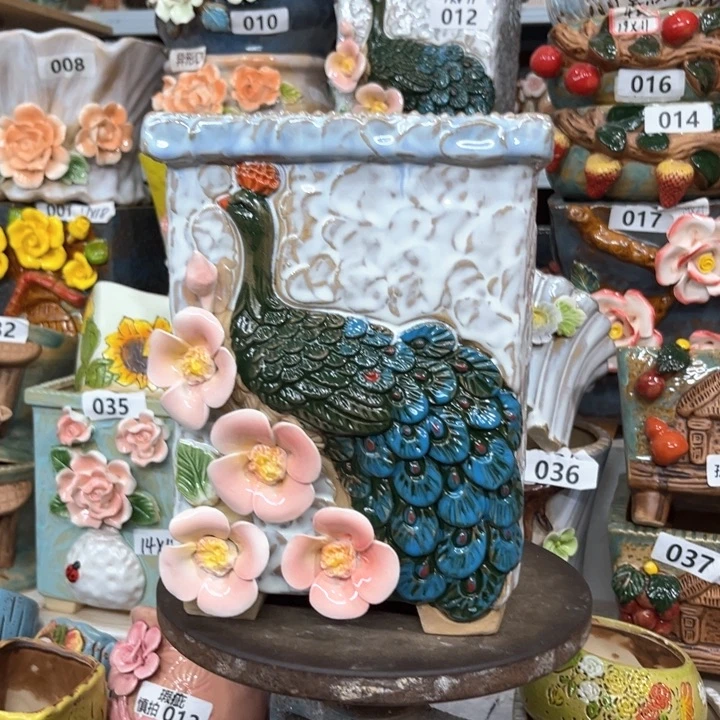 紫砂花盆粗陶材质多肉花盆