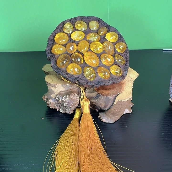 有机玻璃木石院长茶摆件1