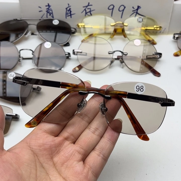 无框款冰糖色大方圆，98