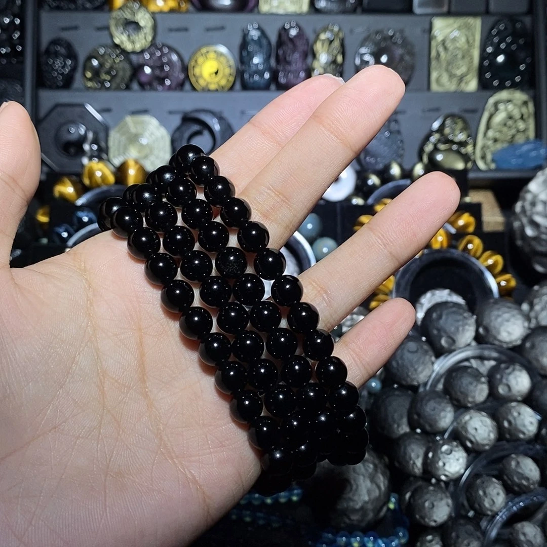 ༒***༒黑曜岩未镶嵌手链