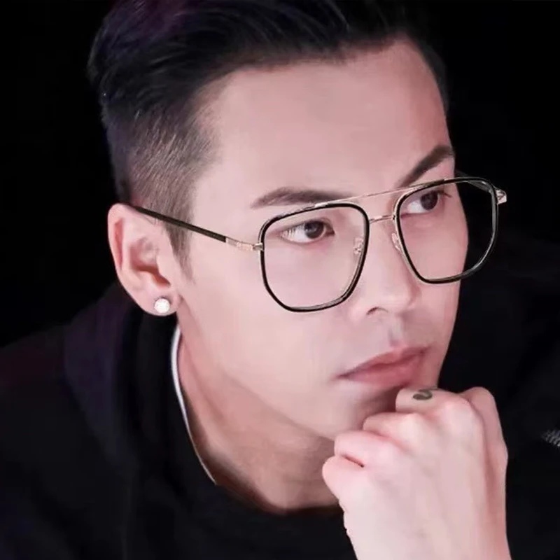 双梁飞行员眼镜女学生韩版近视眼睛镜男女士网红圆脸瘦脸韩版潮流