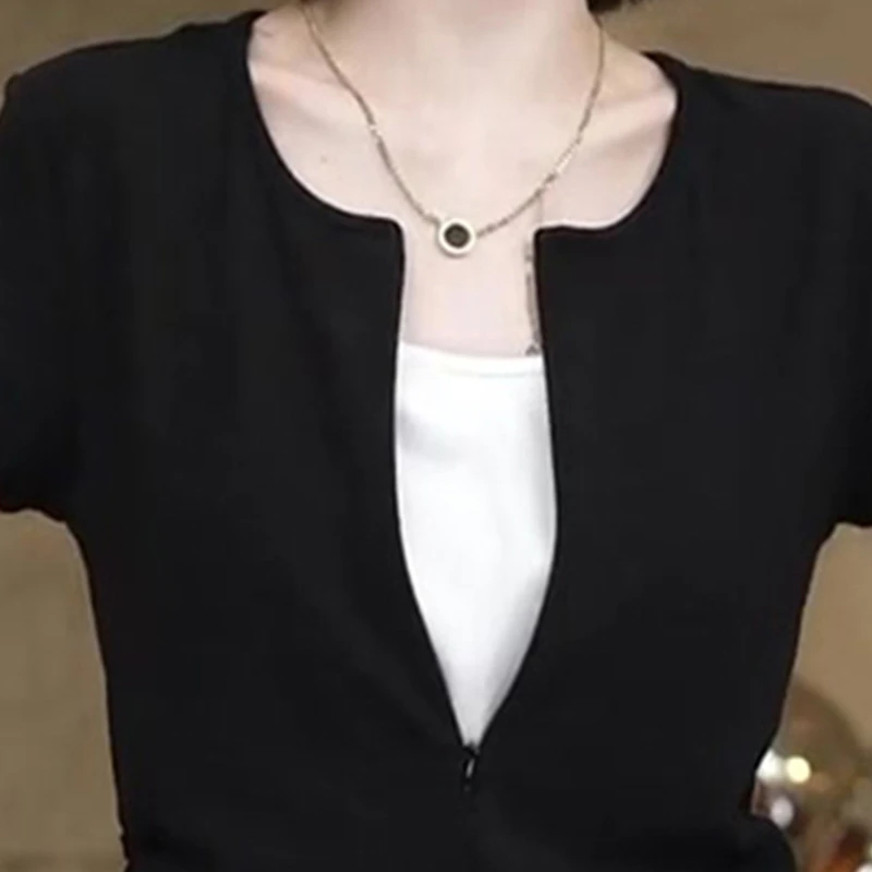 美式设计不规则假两件拼接短袖t恤女夏季2025新款小众显瘦上衣潮