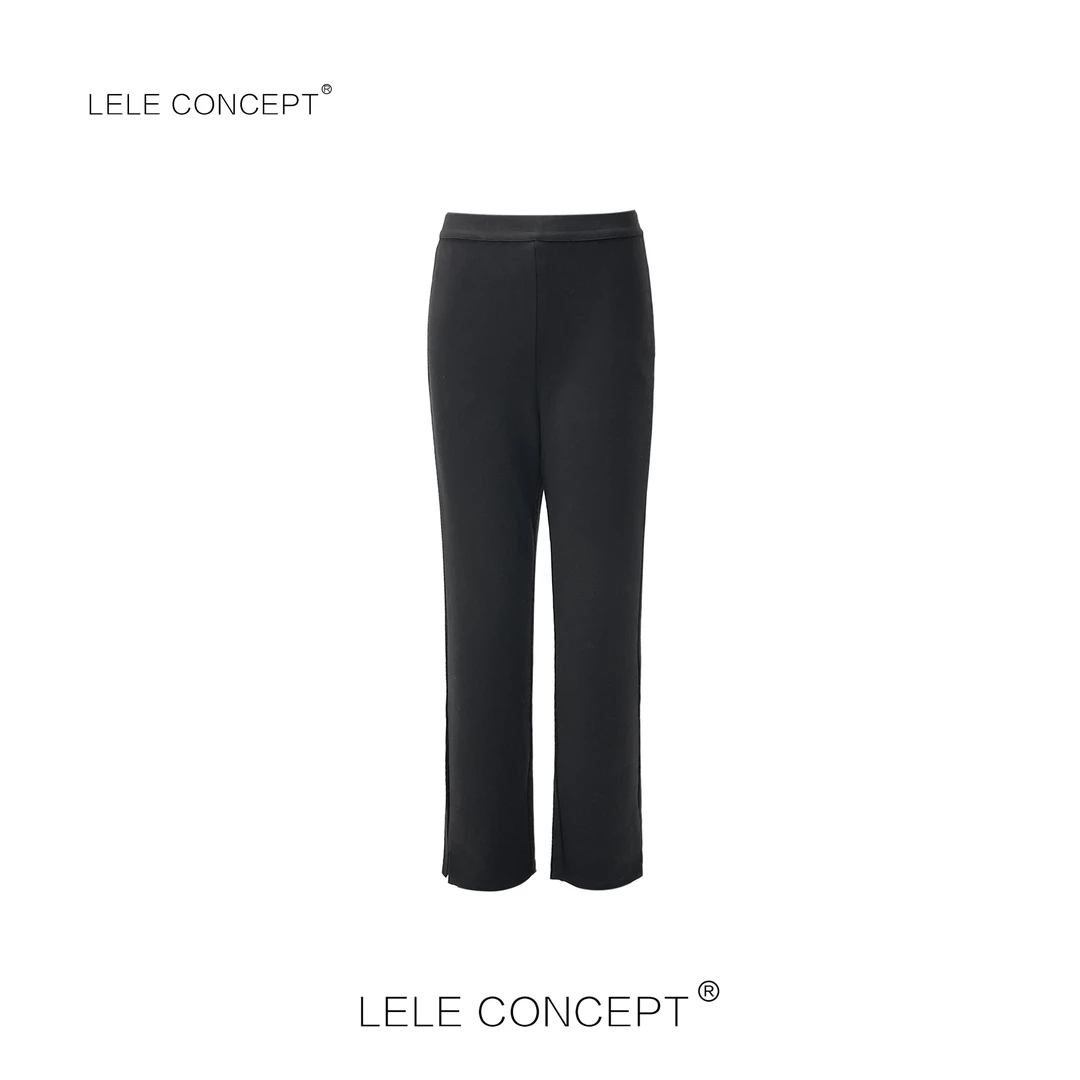 LELE CONCEPT丨松紧腰下脚开衩裤K0345