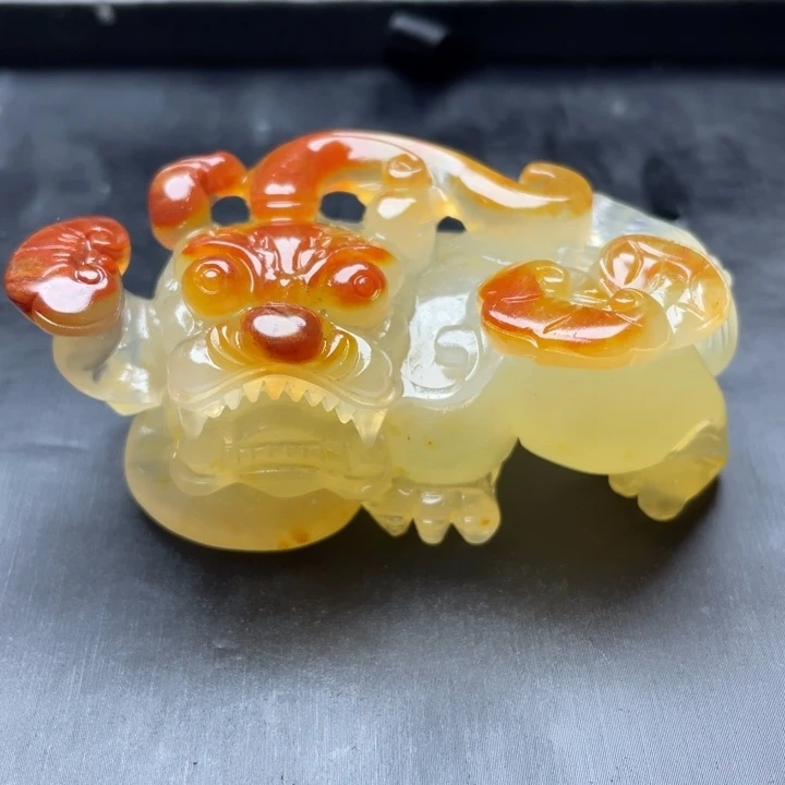 石英质玉（黄龙玉）未镶嵌吊坠(不含链)手把貔貅