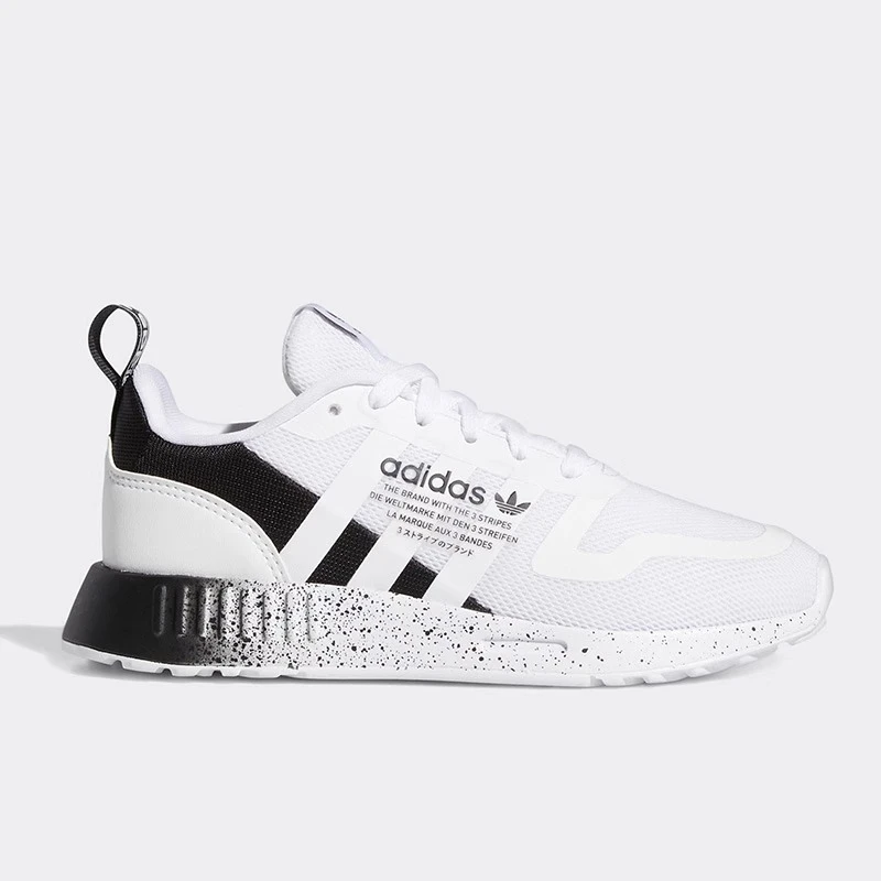 【微瑕】adidas 耐磨防滑低帮儿童透气跑步鞋白黑色中小童 GX5088