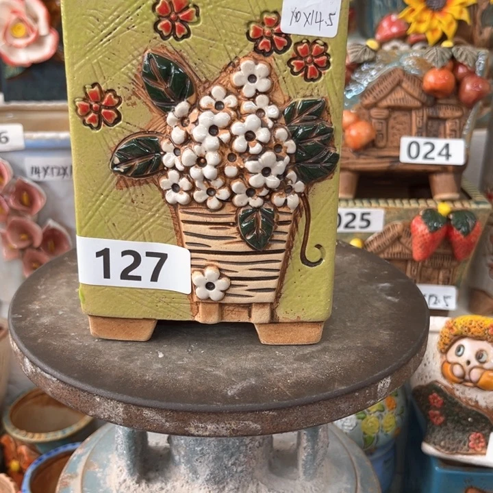 紫砂花盆粗陶材质多肉花盆