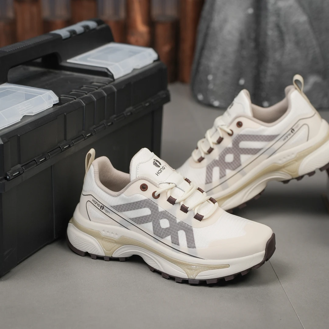 Hang Ten2025春季新款男士透气运防滑动休闲鞋网面户外徒步登山鞋