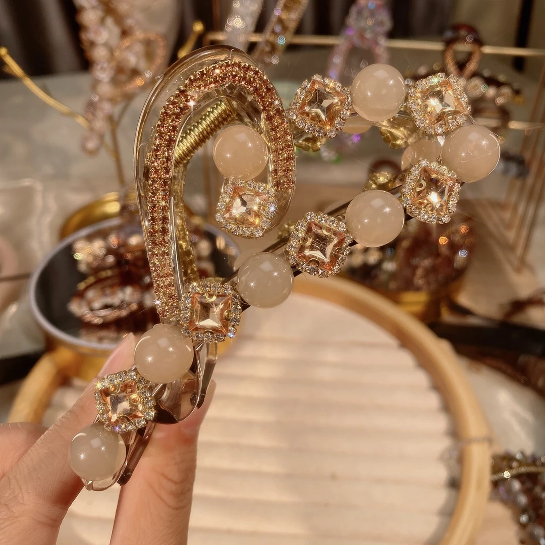 M1198夏季新款爱心方糖大号发夹12公分抓夹气质网红时尚法式简约