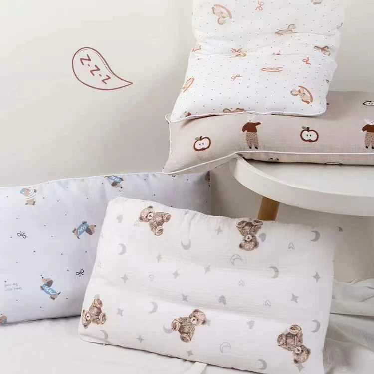 雅赞家居旗舰店【双层纱记忆棉可机洗儿童枕头】柔软安睡枕婴儿枕头