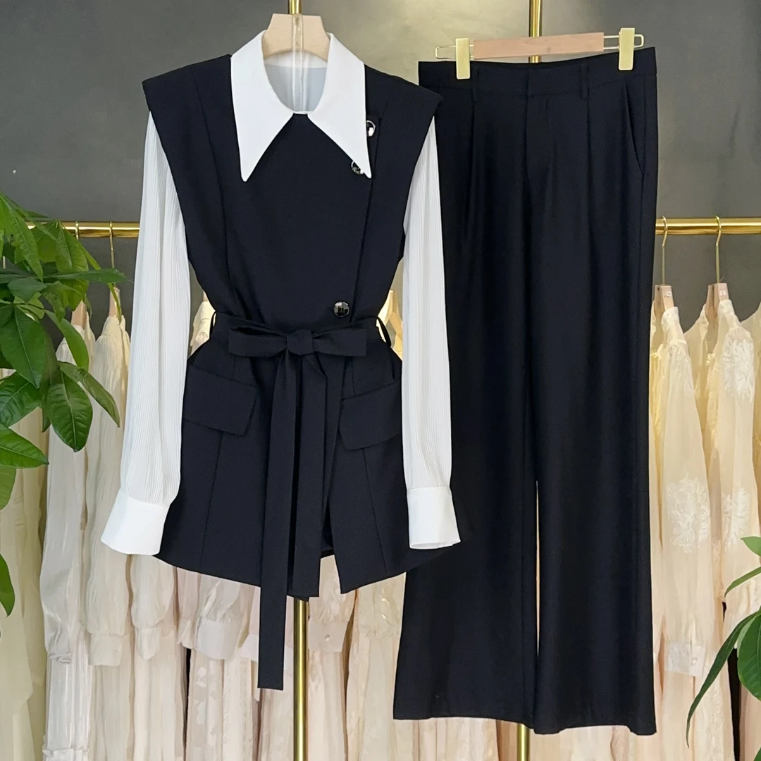 【RG3445】显瘦气质网红时尚休闲百搭收腰设计师显瘦气质时尚套装