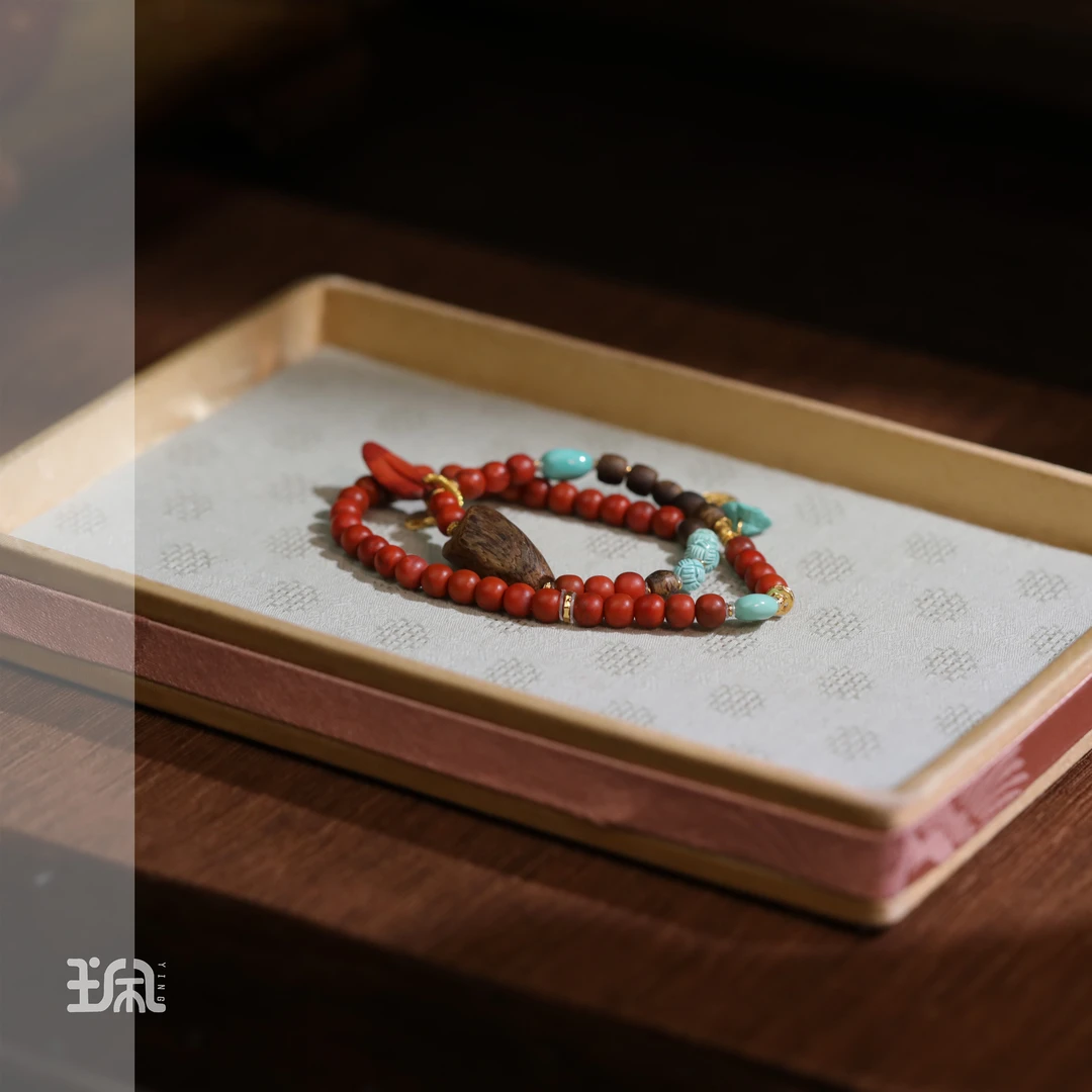 稚羽|南红*手串*18K金镶嵌CYC25011922多样性发其一