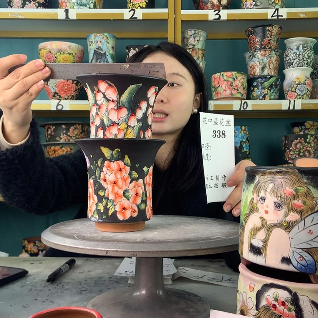 陶景德镇手工花盆338