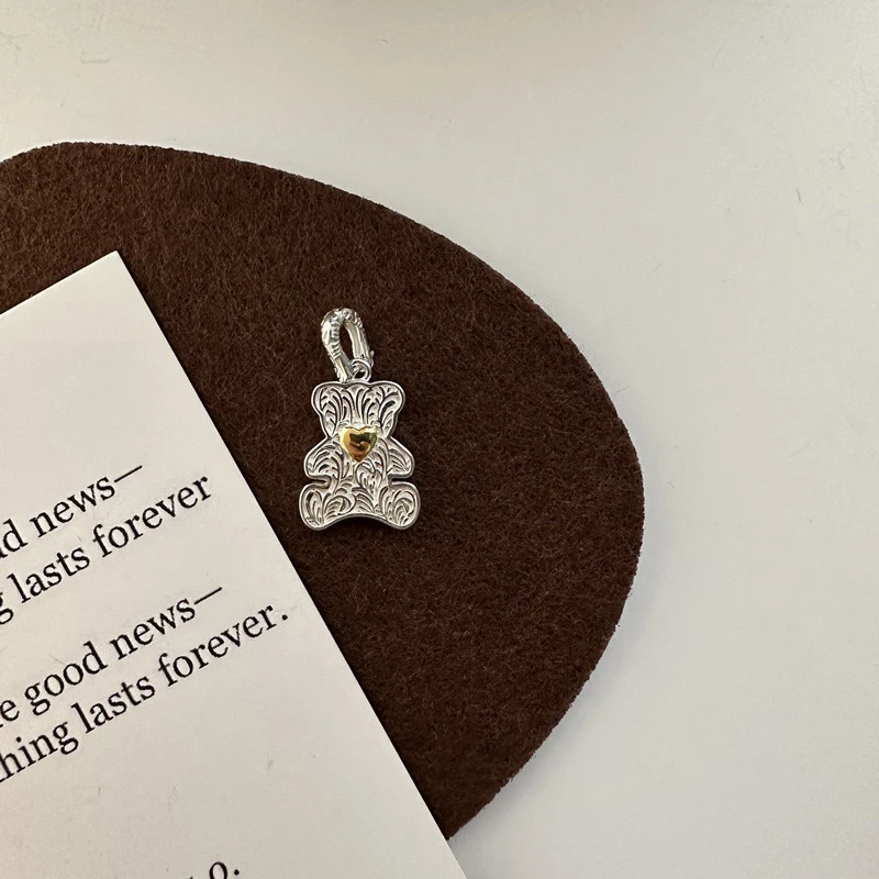 坠链均925银 《可爱小熊》ins设计师款减龄百搭小熊吊坠项链