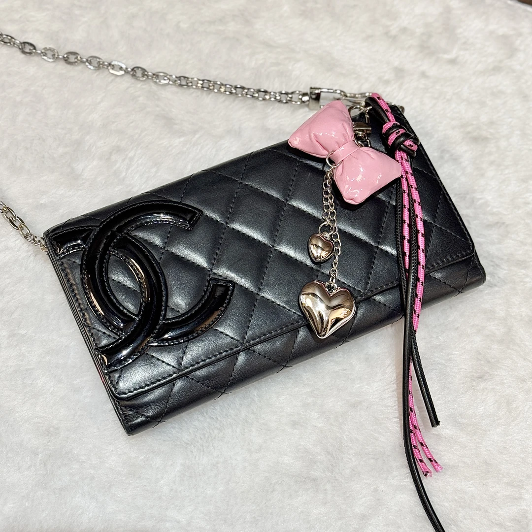95新 Chanel/香奈儿 康鹏黑色钱包/二奢