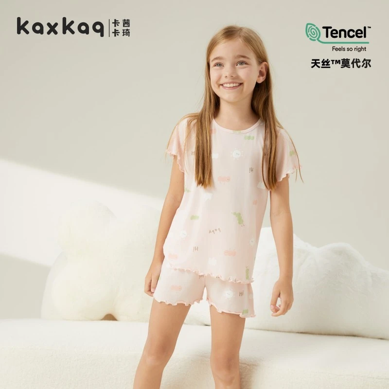 卡茜卡琦莫代尔儿童款短袖夏天款中大童夏天亲子款短袖中大童小童
